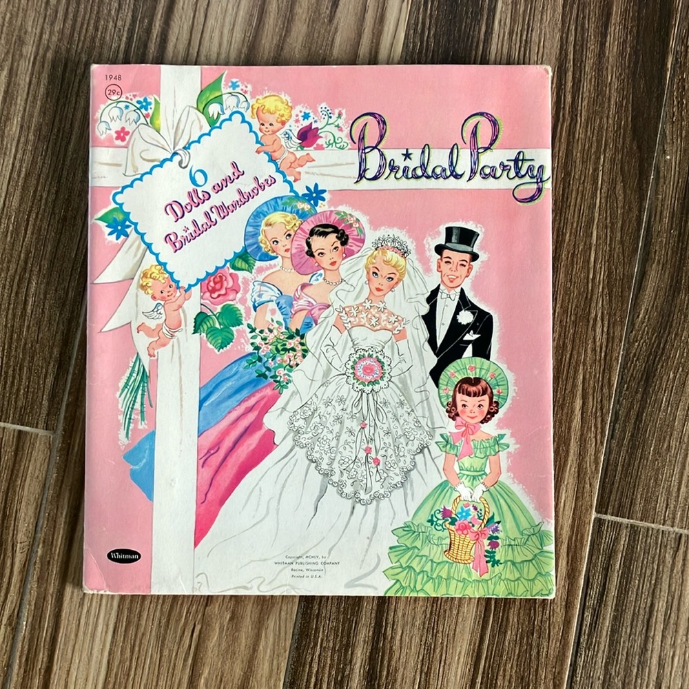 Vintage Bridal Party Paper Dolls Set